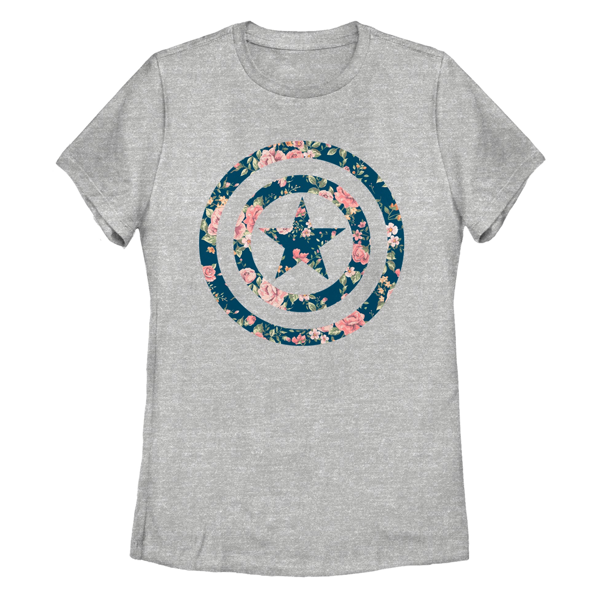 Women's Marvel Captain Floral T-Shirt